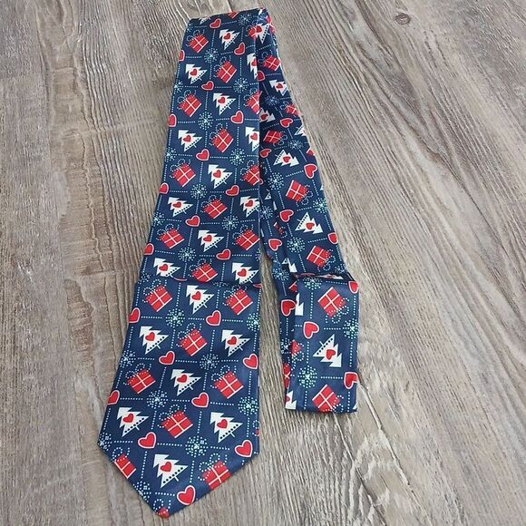 Christmas Necktie Christmas Party Fun Christmas Theme Print Tie Christmas trees - Picture 2 of 6